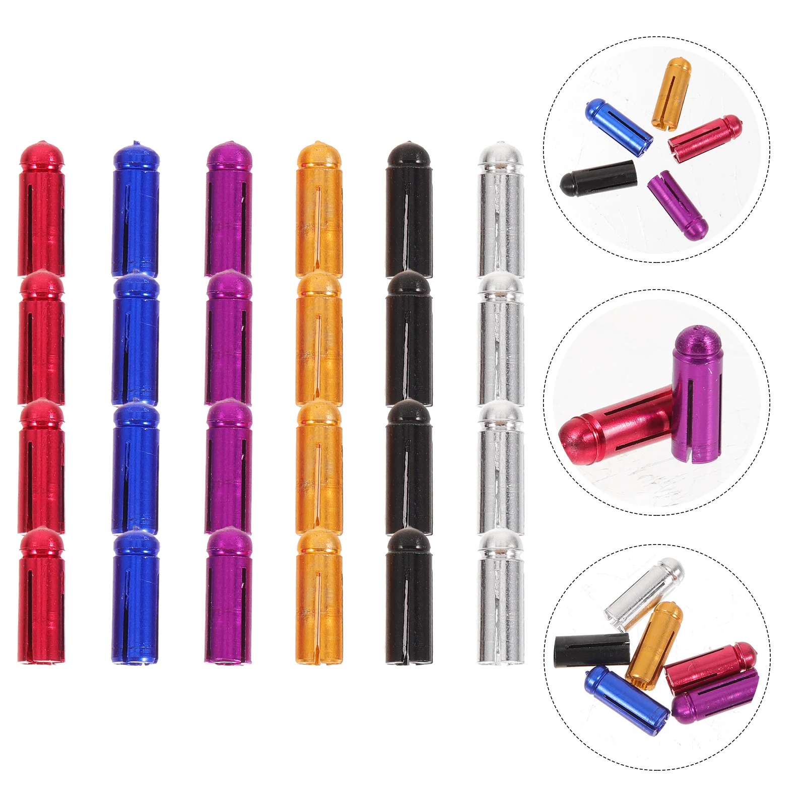 

24 Pcs Accessories Dart Wing Corrector Suit Flight Protective Aluminum Flights Sleeves Alloy