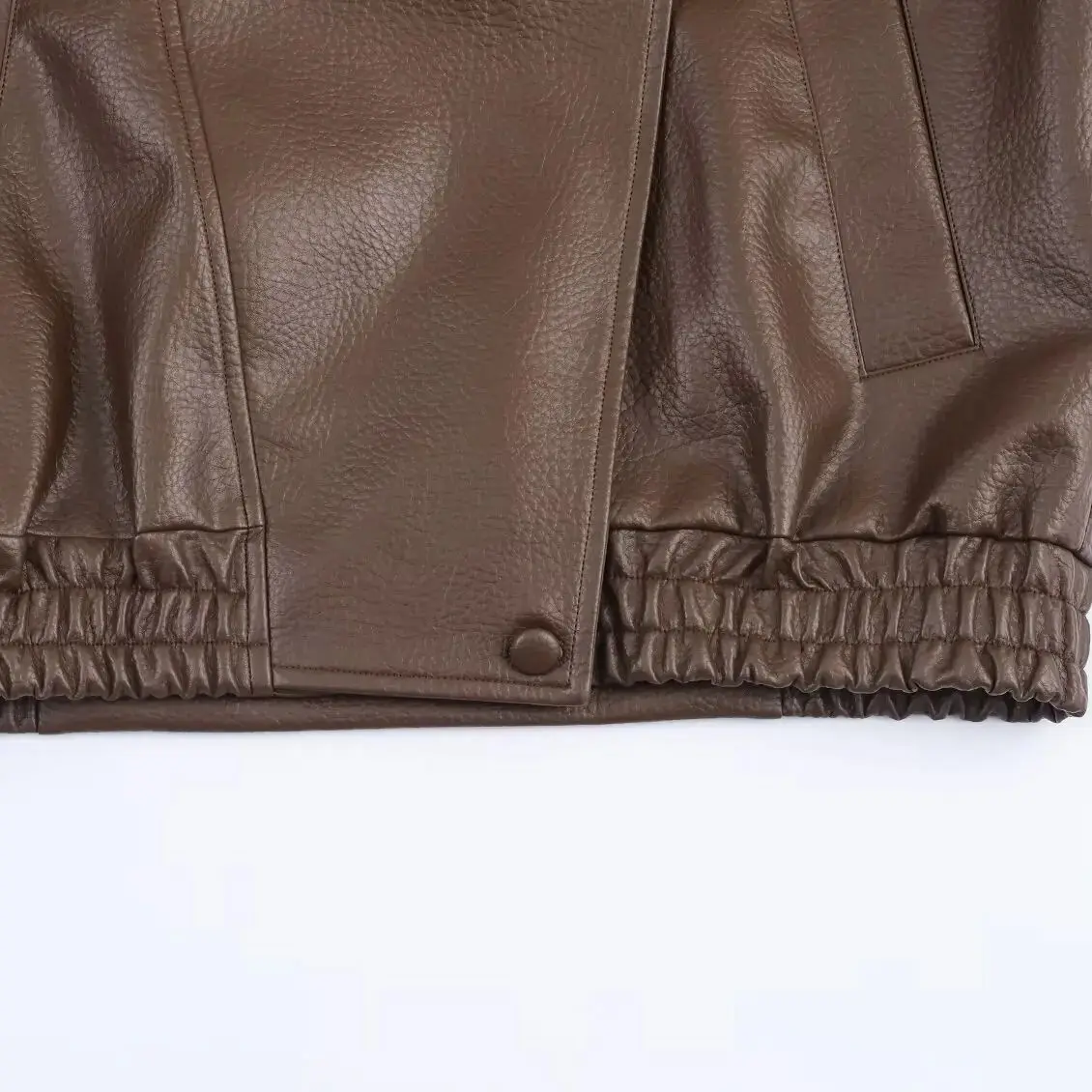 DiYiG WOMAN 2025 خريف موضة جديدة سترة جلدية فو ريترو كم طويل كل مباراة سستة معطف ملابس خارجية Mujer