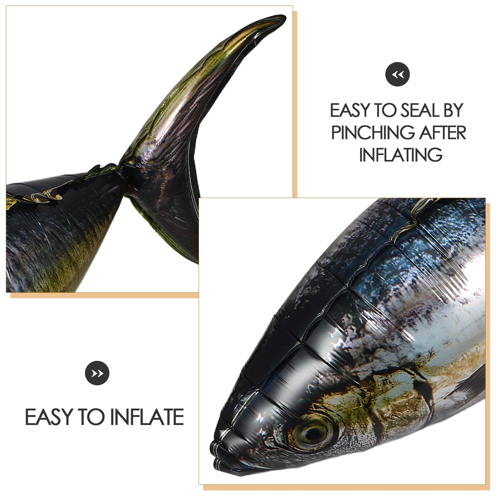 

6Pcs Fish Balloons Tuna Ocean Party Decorations for Fishing Birthday Realistic Inflatable Marine Animals Ocean Balloons