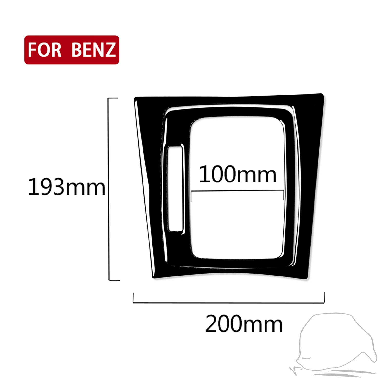 For Benz W204 C Class 2007-2013 Piano Black Gear Shift Panel Decorative Cover Car Interior ABS Retrofitting Accessories Sticker