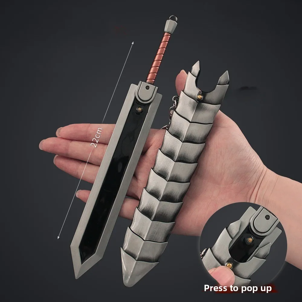 22 CM Anime Randapparatuur Doden Draak Zwaard Metalen Ambachtelijke Wapen Model Collectible Bureau Ornamenten Creatieve Verjaardagscadeautjes Jongen Speelgoed