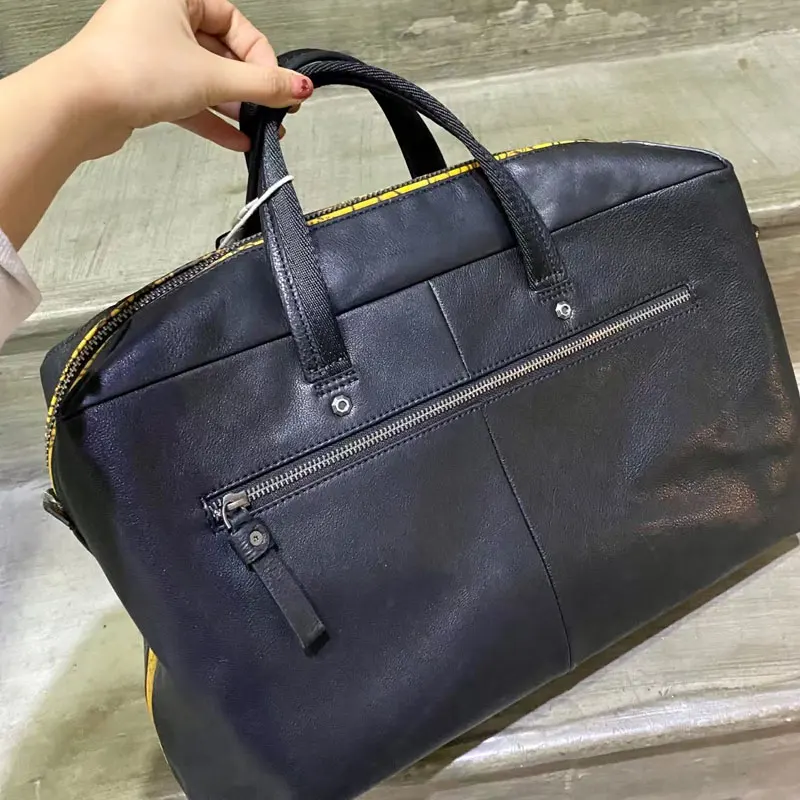 New high-end personalized briefcase, customized computer bag, leather wear-resistant handbag