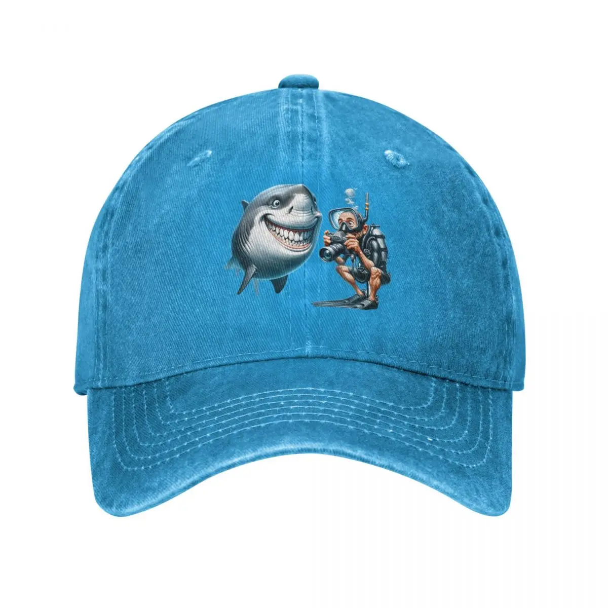 Great White Smile, Say Cheese! Baseball Cap Golf Hat Man Fishing cap Women's Beach Outlet Men's