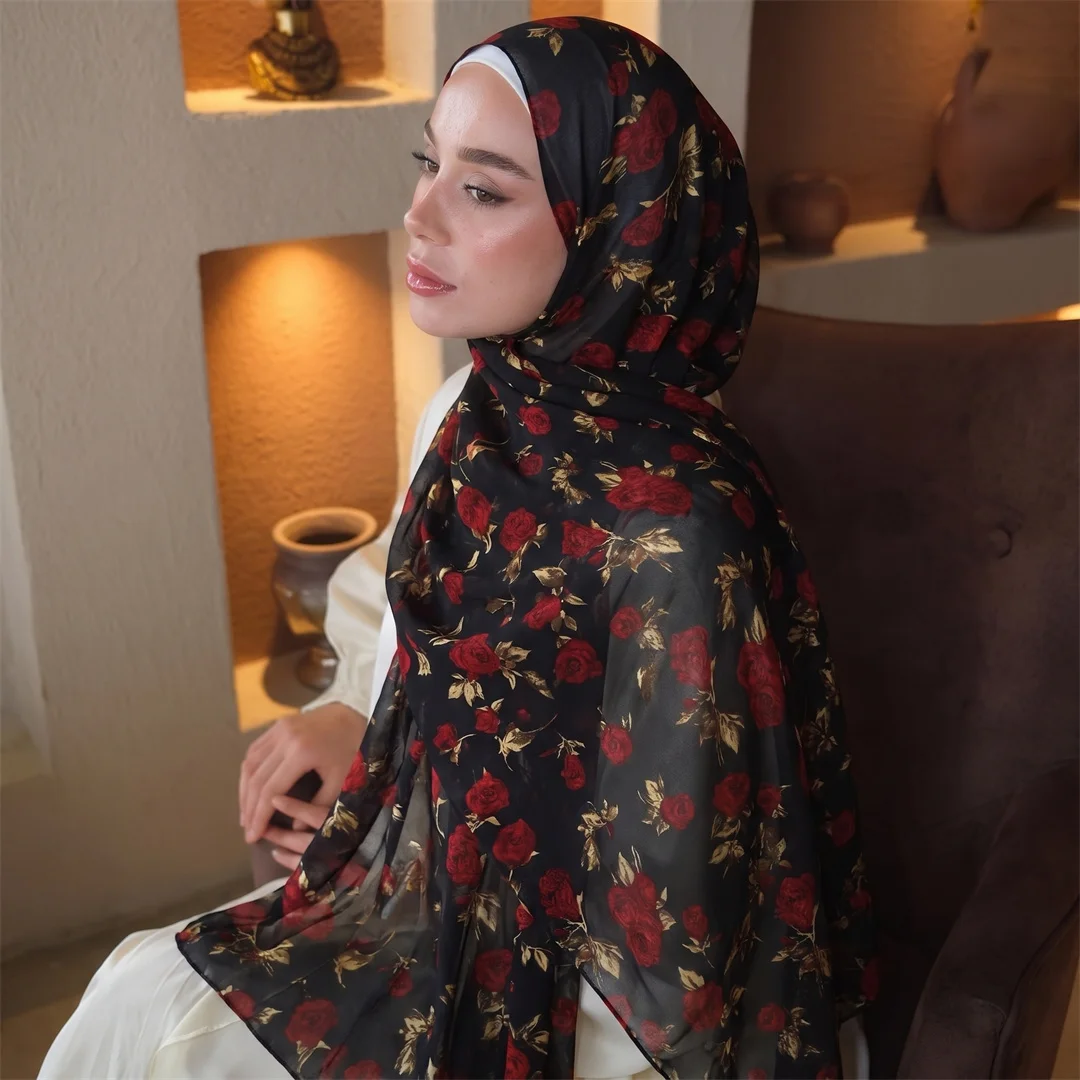 New Muslim Jersey Hijab Scarf printing Shawls Headscarf Foulard Femme Musulman Islam Arab Wrap Head Turban For Women Scarves