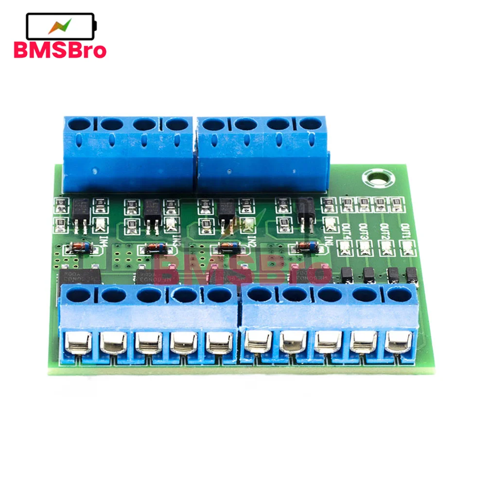 4-Channel MOS PLC Amplifier Board Driver Module PWM 3-20V to 3.7-27V DC 10A Board Driver 4-Channel MOSFET PLC Amplifier