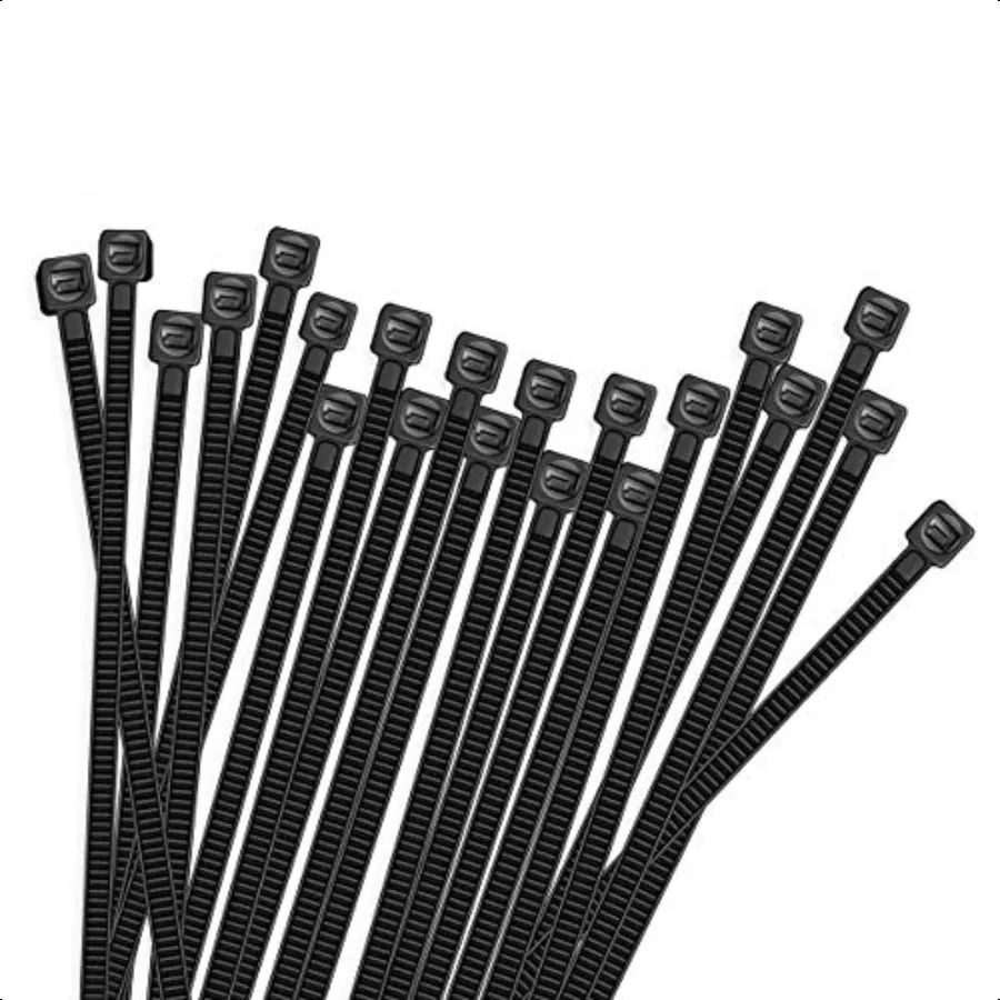 

100pcs Cable Zip Ties Heavy Duty 8 Inch Premium Plastic Wire Ties with 50 Pounds Tensile gth SelfLocking Black Nylon Tie Wraps