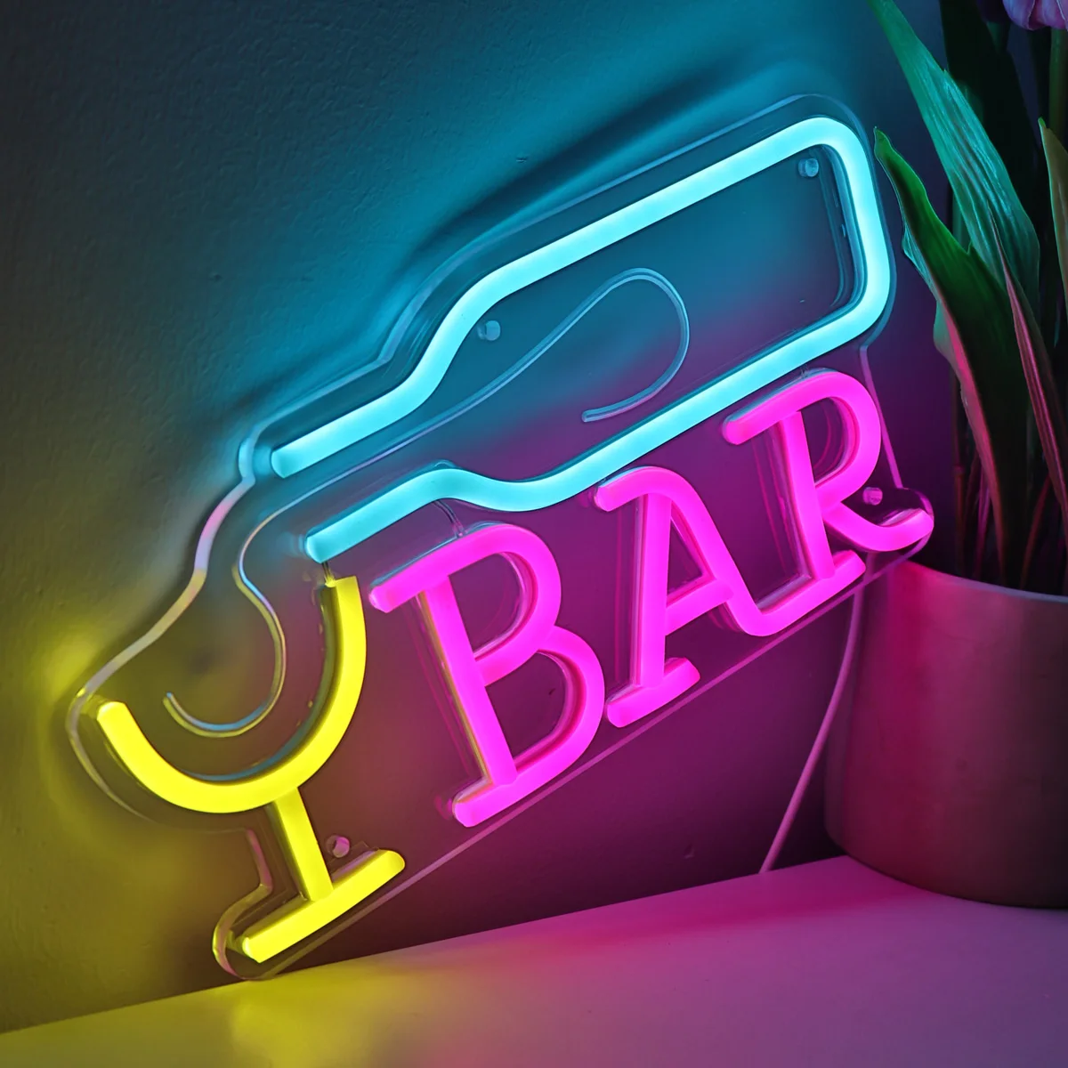 Imagem -05 - Bar Criativo Led Neon Art Sign Bar Decoração de Parede Bêbado Pub Festa Quarto Clube Loja Decoração 11.42 x 5.67 1pc