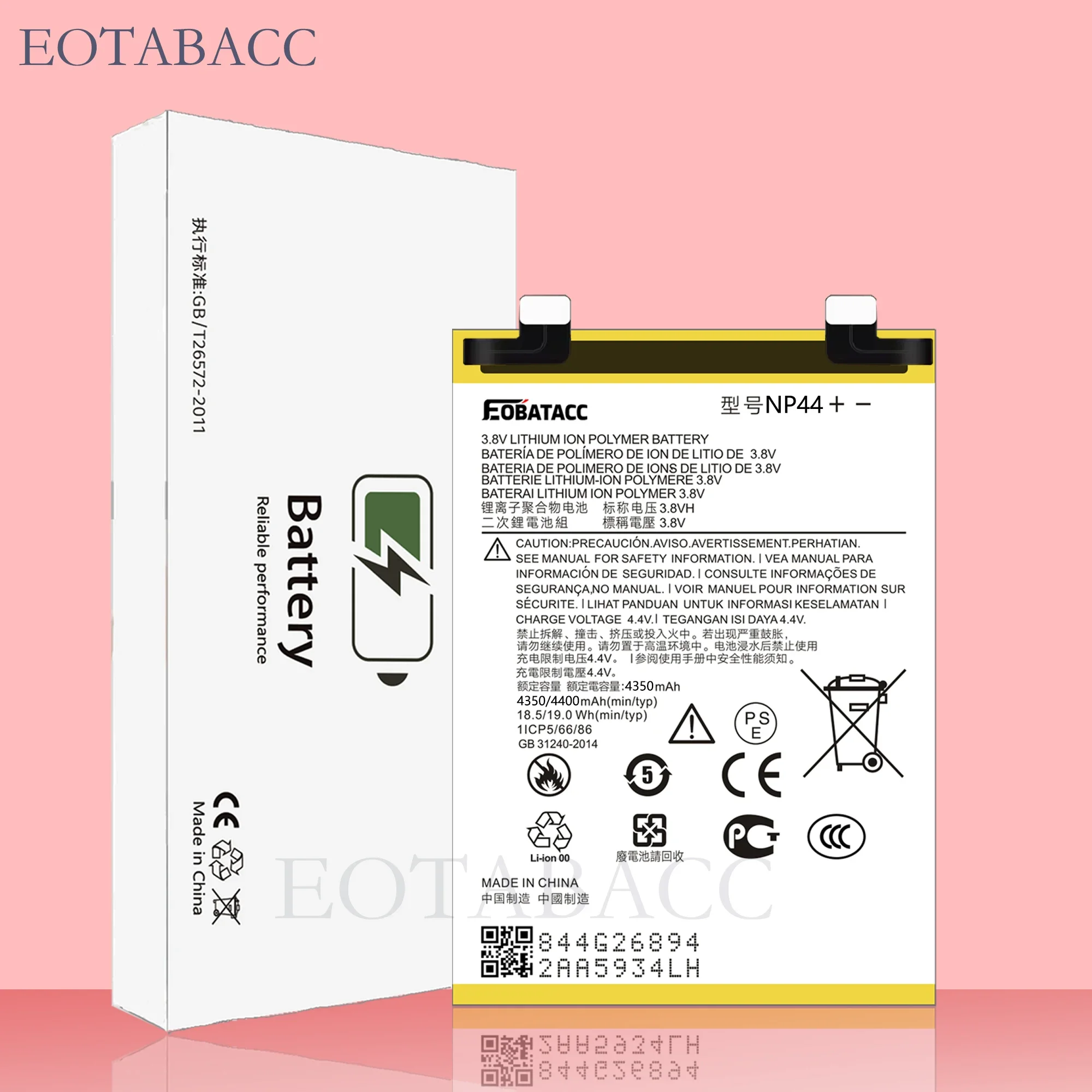 EOTABACC 100% New Original Battery NP44 For Motorola Moto S30 Pro/ Edge 30 Fusion /Edge 40 /XT2243-1 Battery +Tools