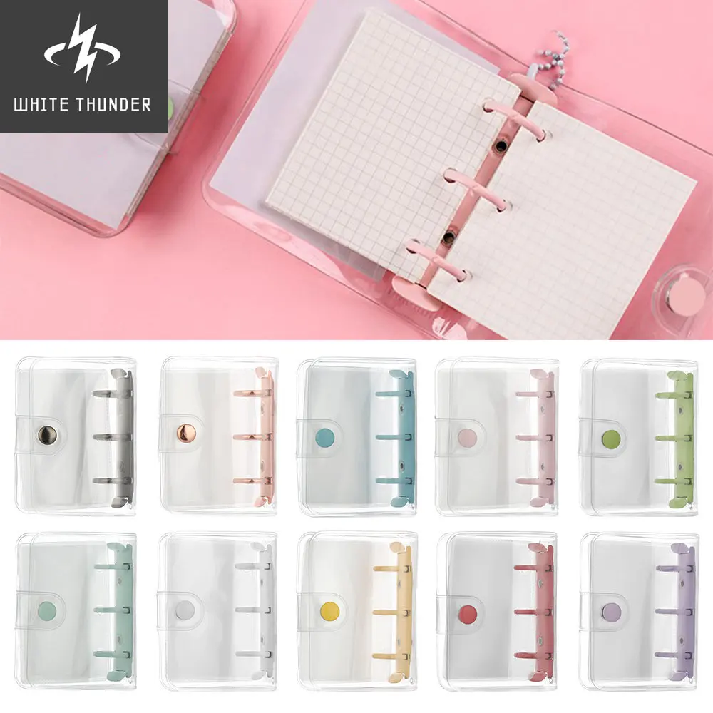 3 Hole Loose-leaf Refill Notebook Cover Mini Portable File Folder Hand Account Diary Ring Binder Inner Pages Diary Book