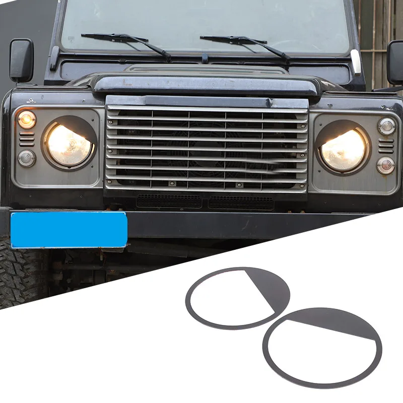 Aluminum alloy Car Headlight Bezel Cover Angry eyes Style Trim Baffle Cover For Land Rover Defender 90 110 2004-2019 Accessories