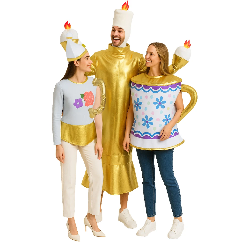 

Хэллоуин Косплей Свеча Комбинезон Одежда Свеча Чайная Чашка Чайник Вечеринка Маскировка Наряды Костюмы Ролевая Игра Хэллоуин Костюм Карнавал