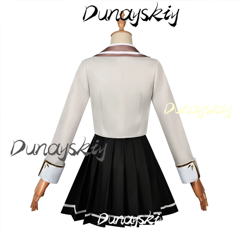 Anime Maria Mikhailovna Kujou Cosplay Costume Wig Set Maria Overcoat Green Bowknot School JK Dress Uniform For Girl Customized