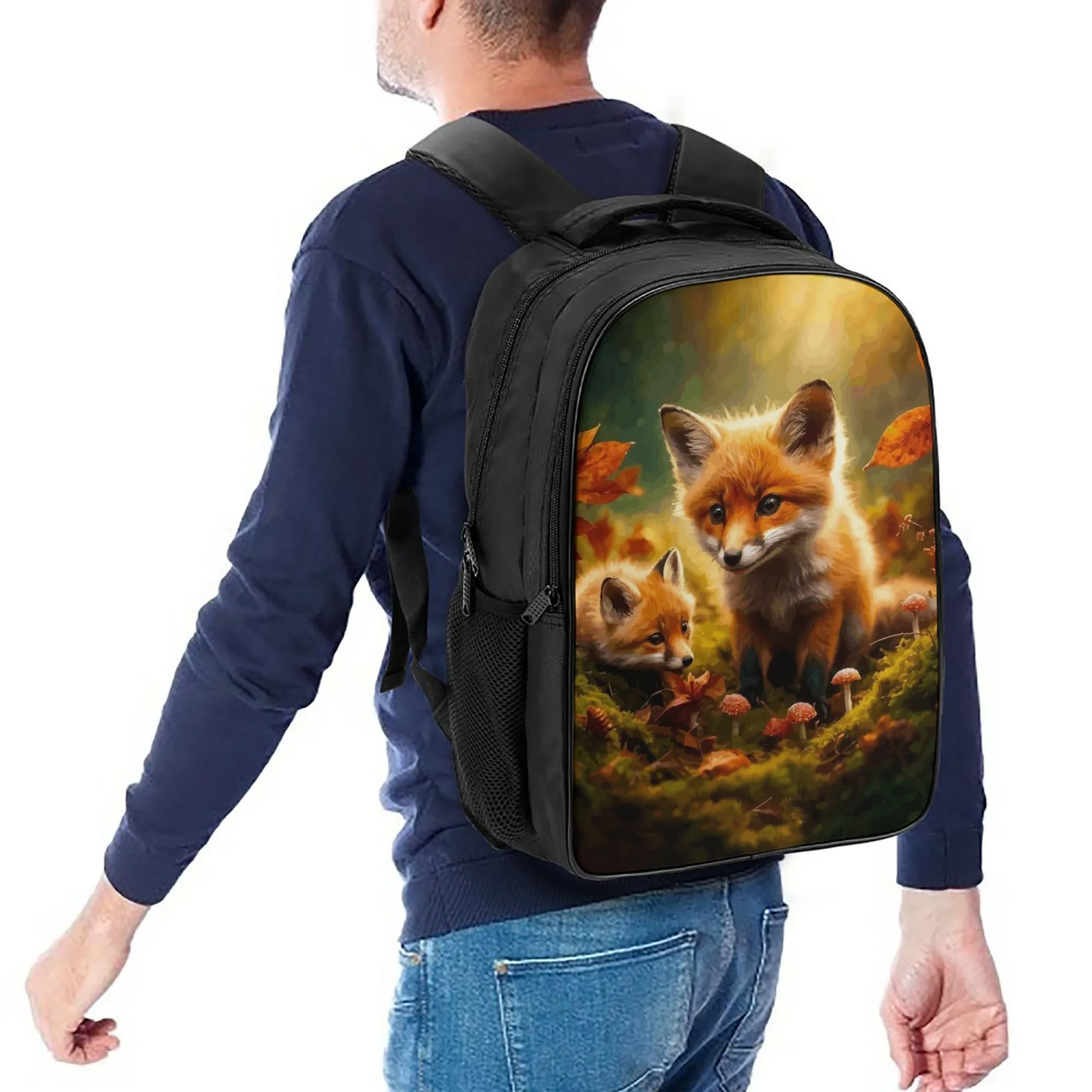 حقيبة ظهر للرجال ذات سعة كبيرة وبسيطة وعصرية للسفر والطالبات حقيبة كمبيوتر للرجال والنساء، من مادة أكسفورد #2