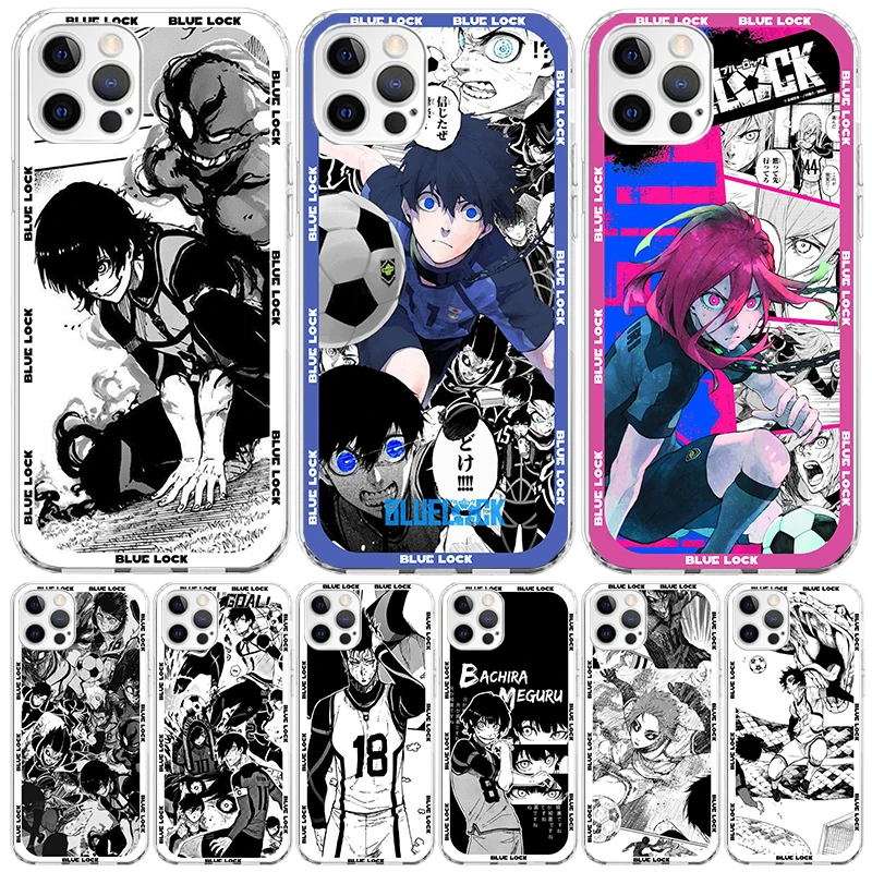 Anime Blue Lock For iPhone 16 15 14 13 12 11 Pro Max Phone Case X XS XR 7 Plus Print 8 SE Apple Fundas Cover Coque 11 15 13 14 P