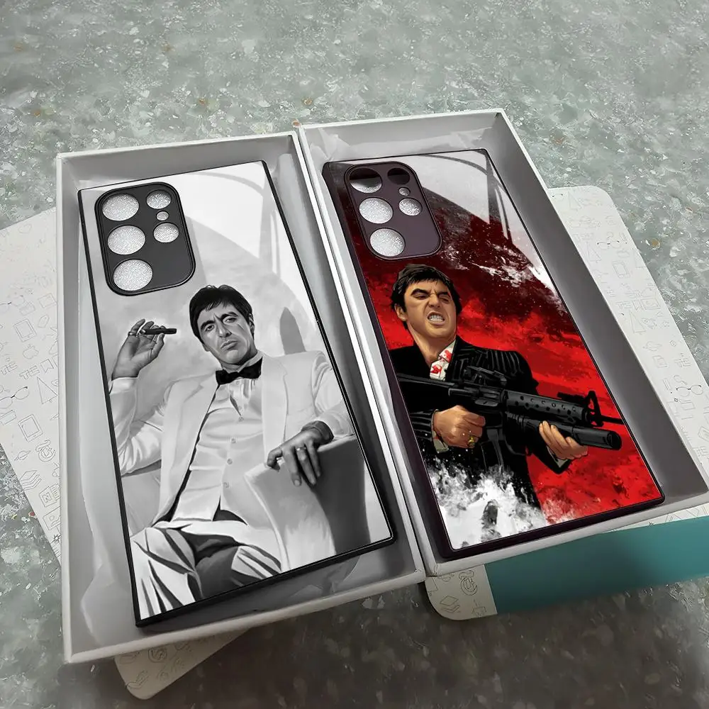 Scarface Godfather Tony Montana Phone Case For Samsung Galaxy S26 S25 S24 S23 S22 S20 S21 Ultra Plus Edge Fe Colored Silver Cove