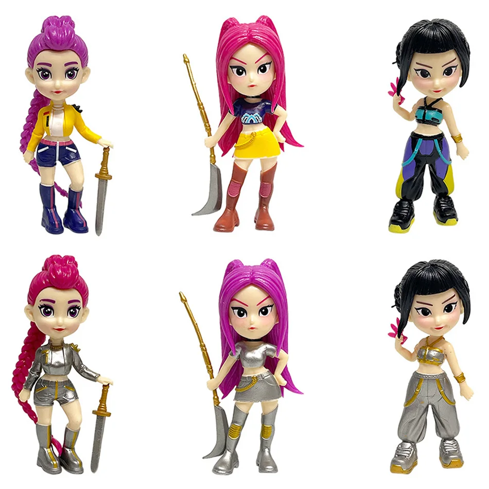 Kpop Devil Hunter Anime Figures PVC Model Table Cute Girl Action Figures Toys for Gift Collect Figure Doll Kids Christmas Gifts