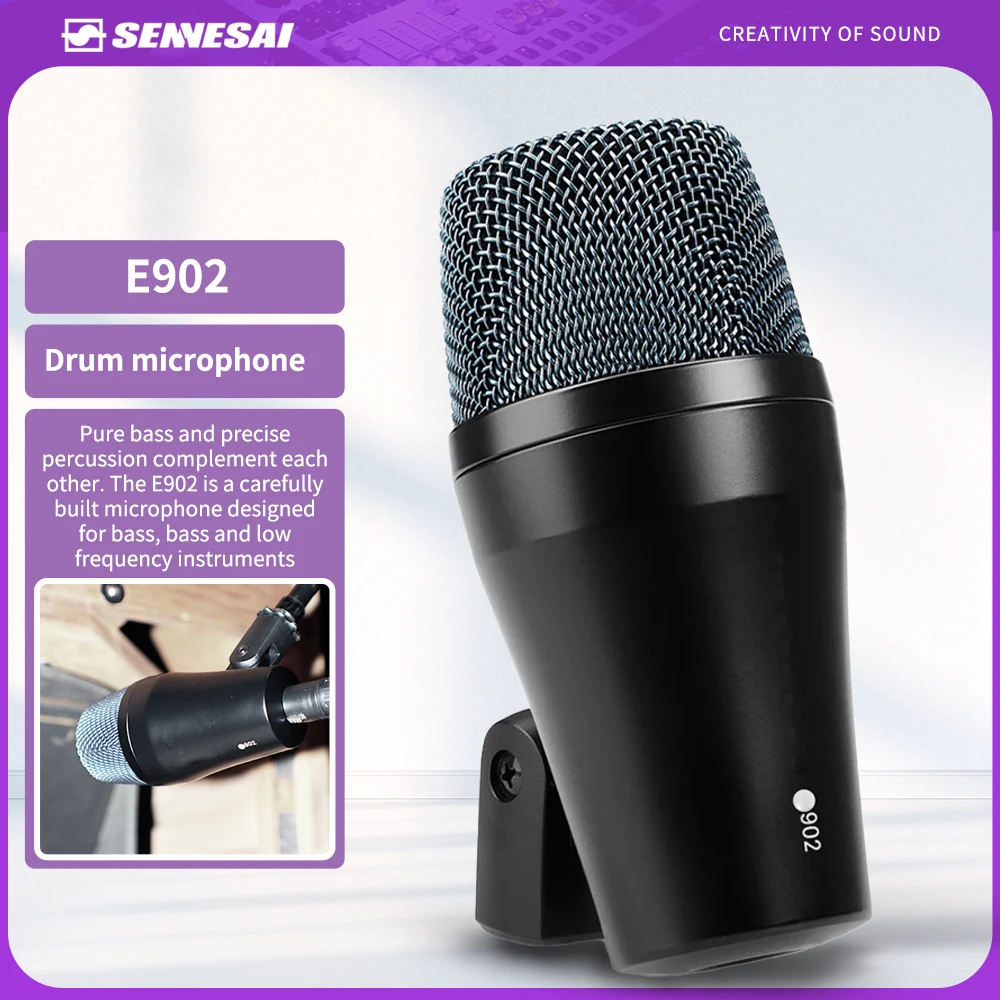 E902 Drum kit Percussion Drum Performance Evening Instrument Pickup Dynamic Microphone, Chorus Microphone, Kick Drum Micropho