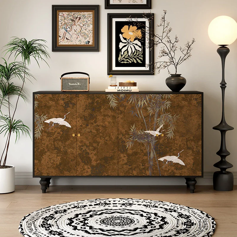 Classic Cheap Living Room Cabinets Rustic Brown Luxury Modern Cabinets Display Storage Drawers Muebles De Sala Furniture Home