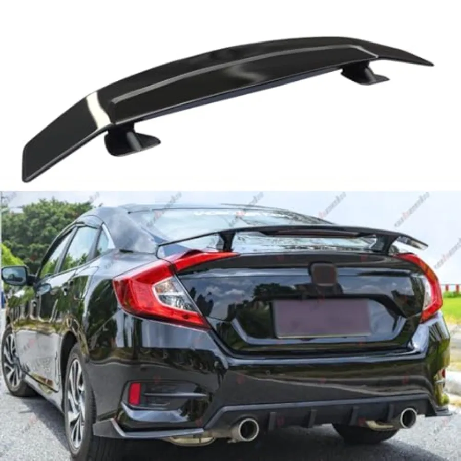 

Universal Car Rear Spoiler Wing 47 Inch ABS Adjustable Trunk Spoiler Aftermarket Racing Style Wing No-Drill Installation Fit Mo