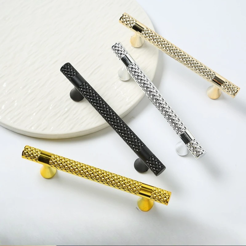OK3-ABS Furniture Cabinet Pulls Handle Wardrobe Cabinet Light Luxury Simple American Drawer Furniture Hardware Handle Hole 96mm