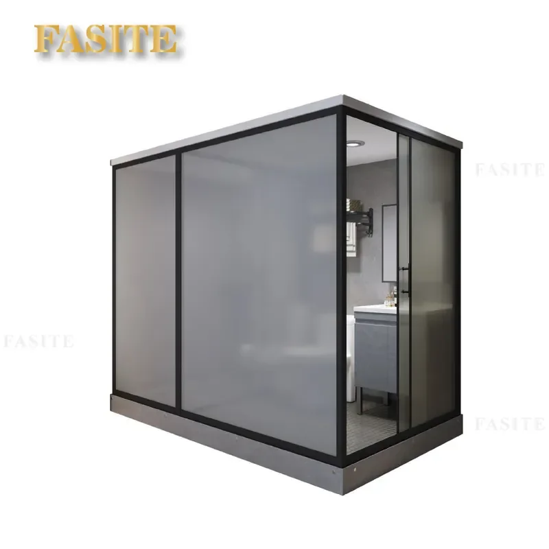 Integrated Shower Room Bathroom Suite for Household B&B Hotel Toilet Bath Space All in One Integrated Bathroom Unit