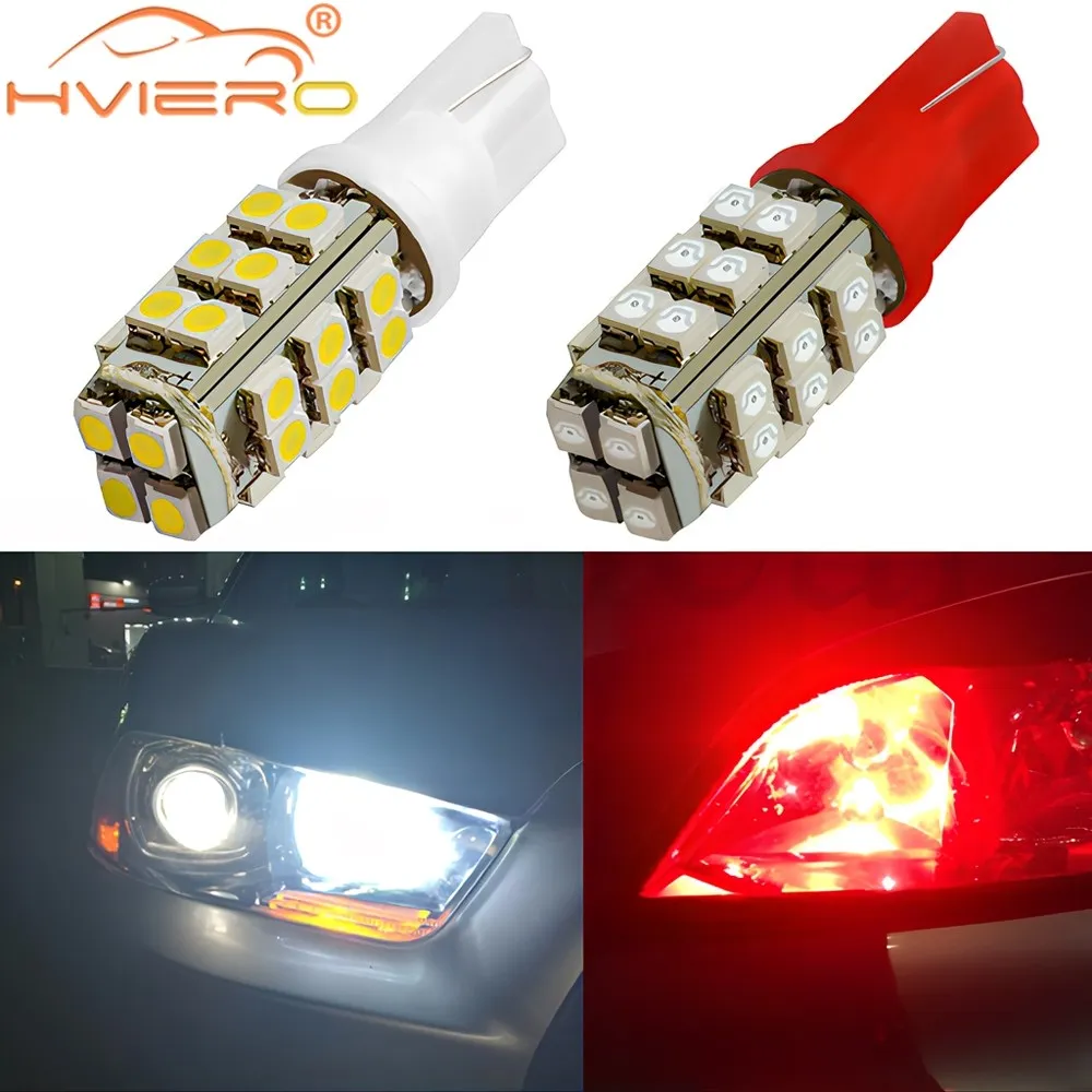 2PCS Car Reverse Lighting T10 W5W 1210 3528 Dome Reading Led Interior 28 LEDS Automobile Side Wedge Light Tail Lamp Signal Bulbs