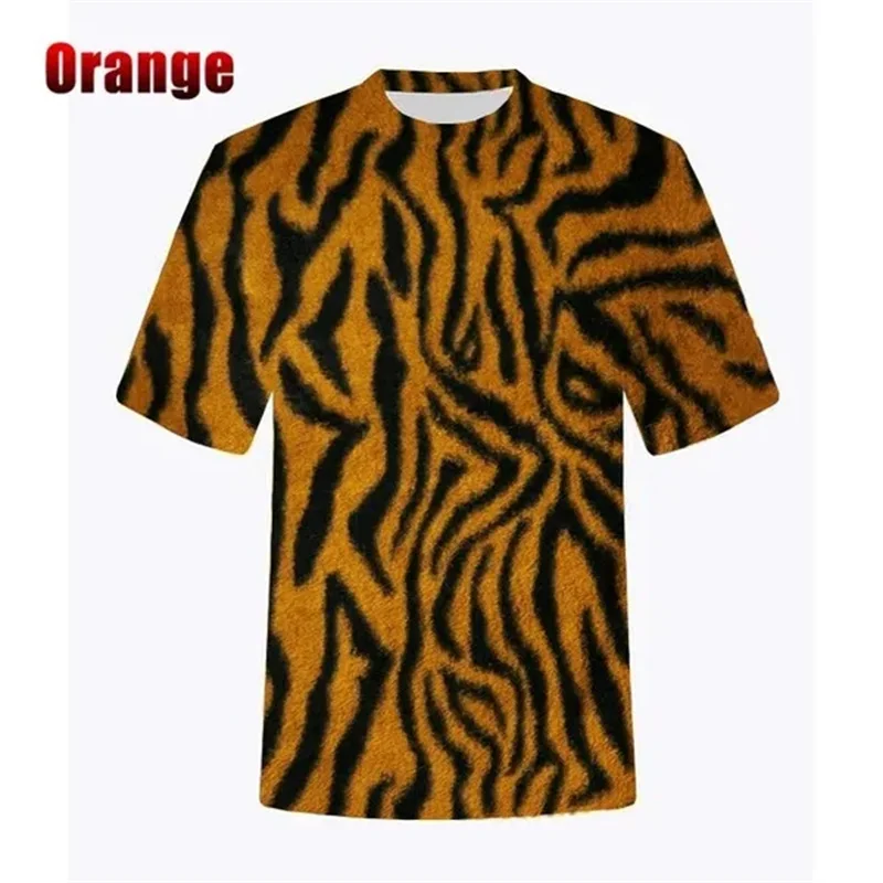 T-shirt da uomo e da donna di nuova moda 3d Animal Lion Tiger Leopard Leopard Print Tiger Clothes Casual Shirs Top a maniche corte