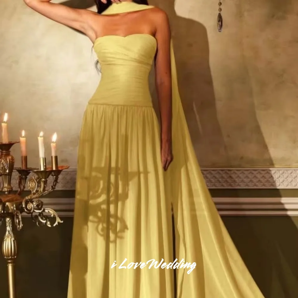 Purple Strapless Evening Dresses 2025 Sleeveless Backless A-Line Pleated Floor-Length Long Wedding Party Dresses Customized