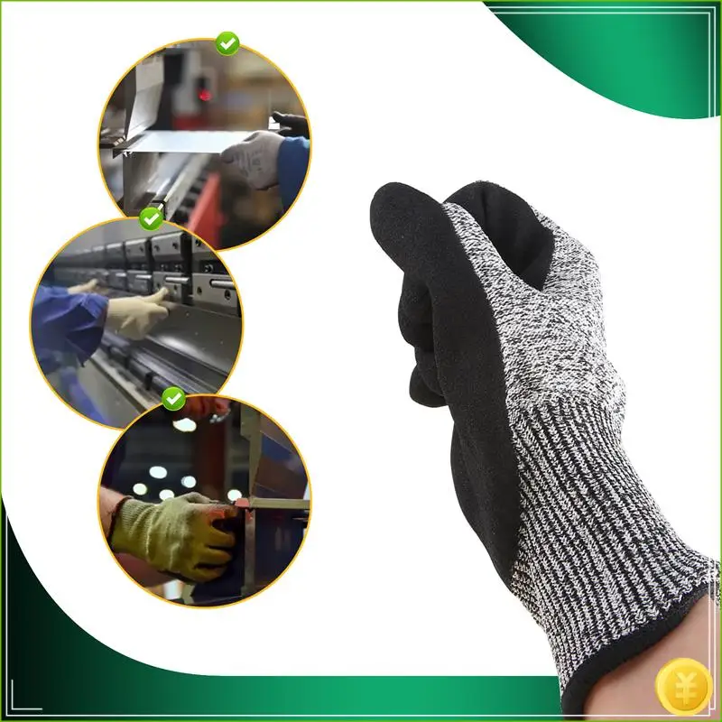 

Перчатки, устойчивые к порезам, 3D комфорт, растягивающиеся, прочный нитрил из пенопласта Power Grip, пропуск пищевого контакта, Smart Touch, тонкий M