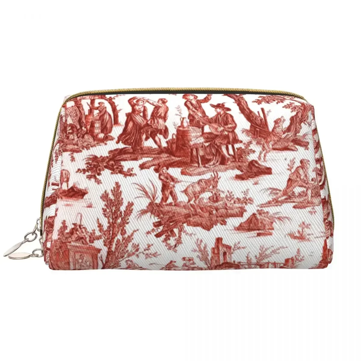 

Custom Toile De Jouy Travel Cosmetic Bag Women Vintage French Makeup Toiletry Organizer Lady Beauty Storage Dopp Kit