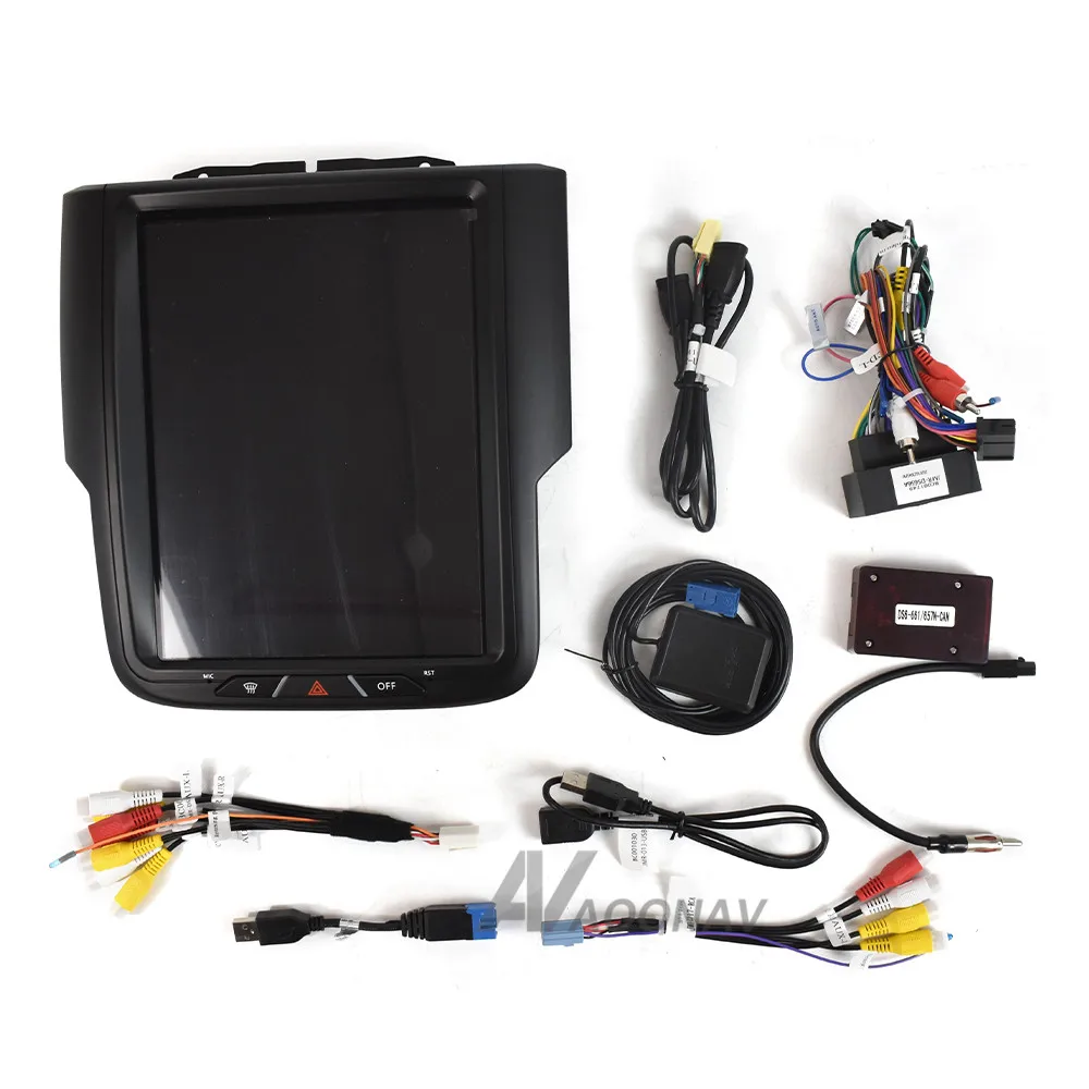 Radio Mobil Layar Vertikal 128G-Tesla 2013 2014 2015 2016 2017 untuk Dodge RAM 1500 Head Unit Stereo Receiver Multimedia Player