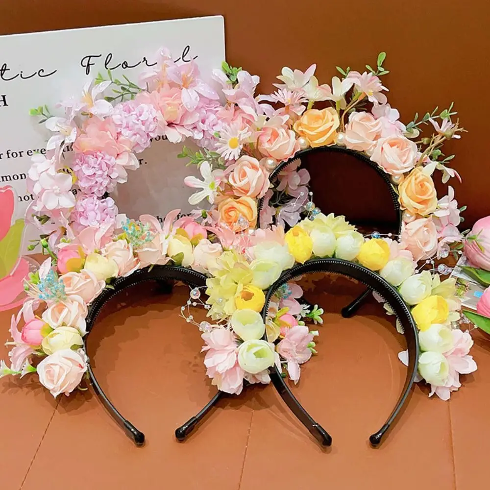 

Cloth Quanzhou Head-pinned Flower Hair Hoop Headdress Simulation Flower Hair Band Photograph Props Hair Accessories