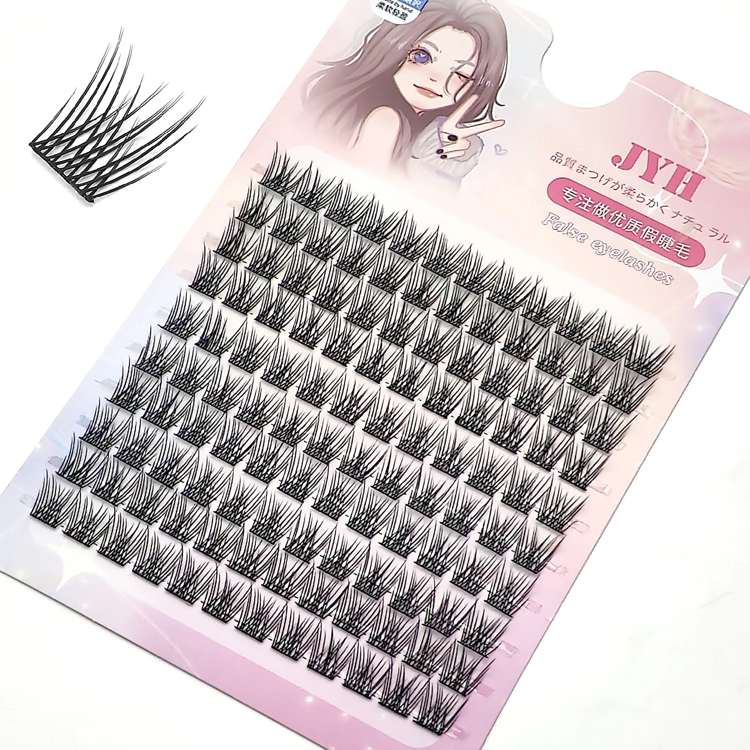 

120PCS Natural Split Tip False Eyelashes Segmented Cluster Eyelash Extension 3D Russia Individual Eyelashes Bunches Makeup Lash