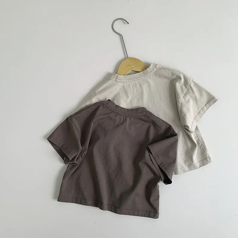 2024 Summer Costume Children Print Short Sleeve T-shirt Cotton Baby Girl Casual Tees Toddler Boy Loose Tshirt Kids Cotton Tops image 2