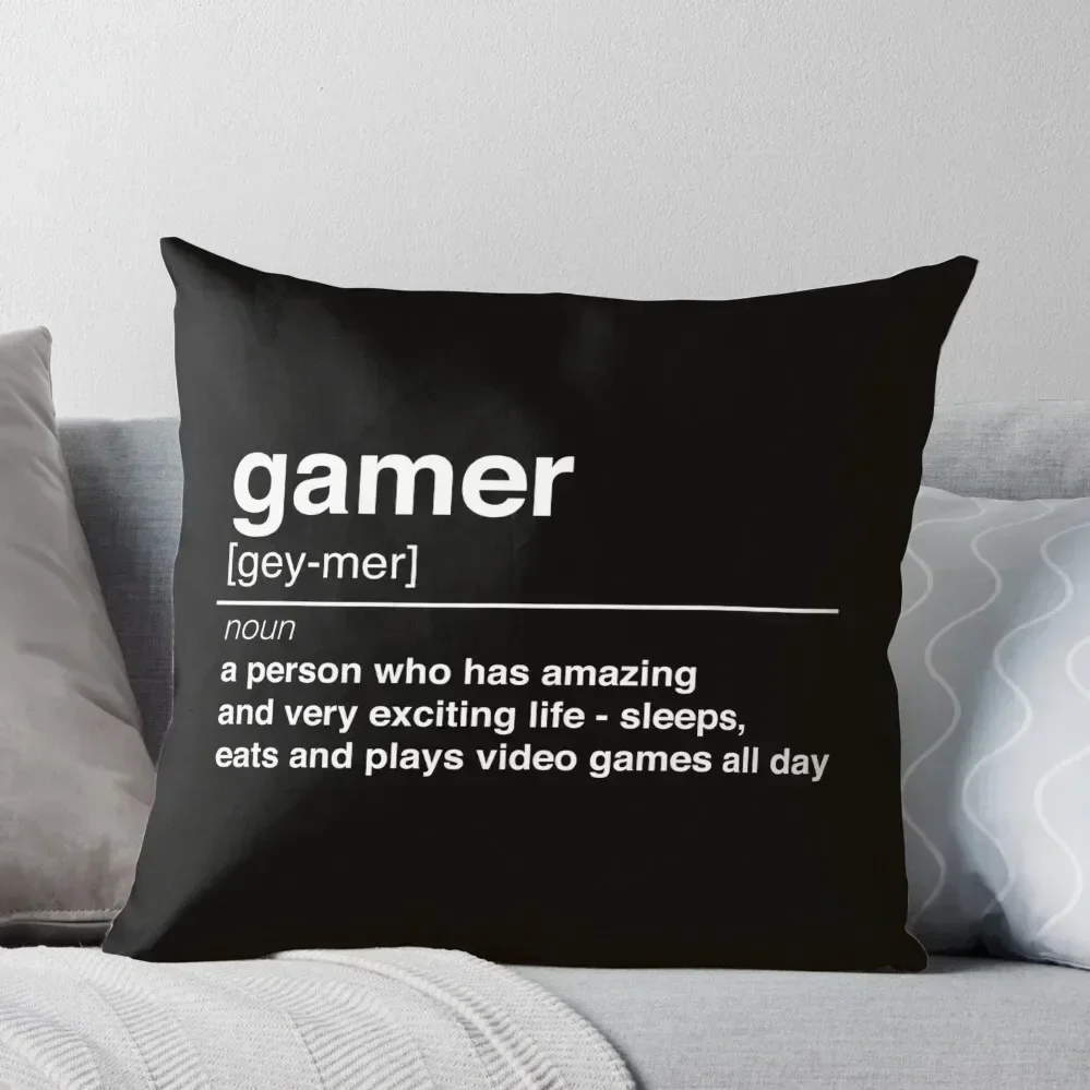 

Gamer definition Throw Pillow Christmas Pillow Cases Christmas Pillow Covers Luxury Sofa Cushions Cushion Child