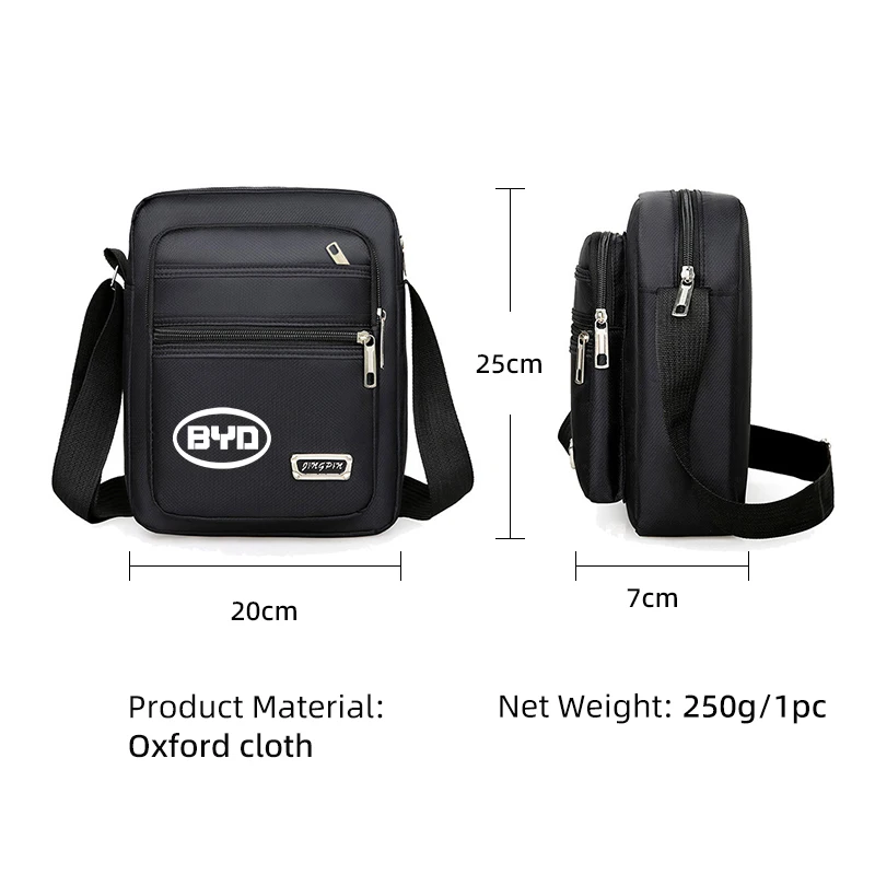 Car Shoulder Bag Sports Crossbody Bag Travel Backpack Men's Chest Storage Accessories For Byd Song Plus Seal u Dmi Ev 6