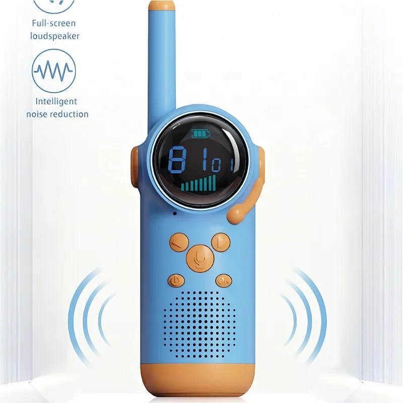 Set mit zwei Walkie-Talkies, blau, rosa, große Reichweite, 2-Wege-Radio für Kinder und Erwachsene, Camping, Wandern, Outdoor, Spaß, Reisen