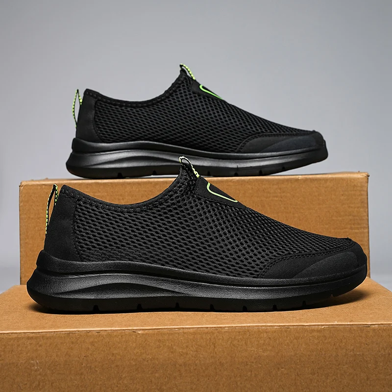 

YRZL Men's Big Size Shoes 2025 Summer Mesh Walking Sneakers Breathable Loafers Slip Resistant Comfortable Casual Sports Footwear