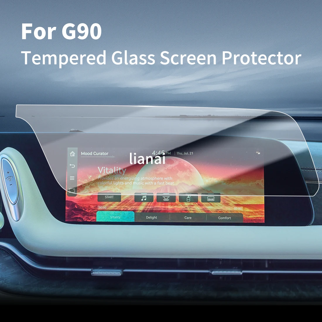 

Screen Protector For 25-26 GENESIS G90 mpered Glass Protective Film GPS Video Navigator Car Stickers Vehicle Accessories