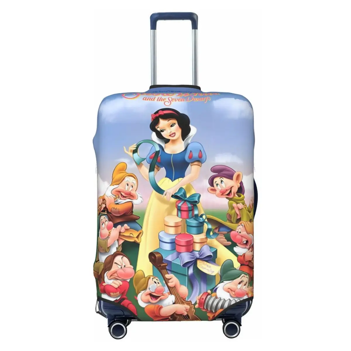 

Custom Snow White And The Seven Dwarfs Luggage Cover Protector Funny Kawaii Princess Cartoon Travel Suitcase Covers 18-32 Inch