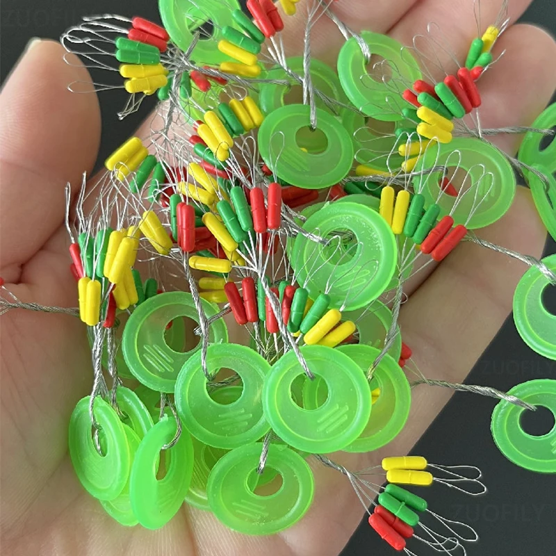 600 Stück/Set Angelgummi-Stopper-Perlen, Schwimmerstopper, Space Beans, Schnurverbinder für Karpfen-Süßwasser-Angelausrüstung – Detail 6