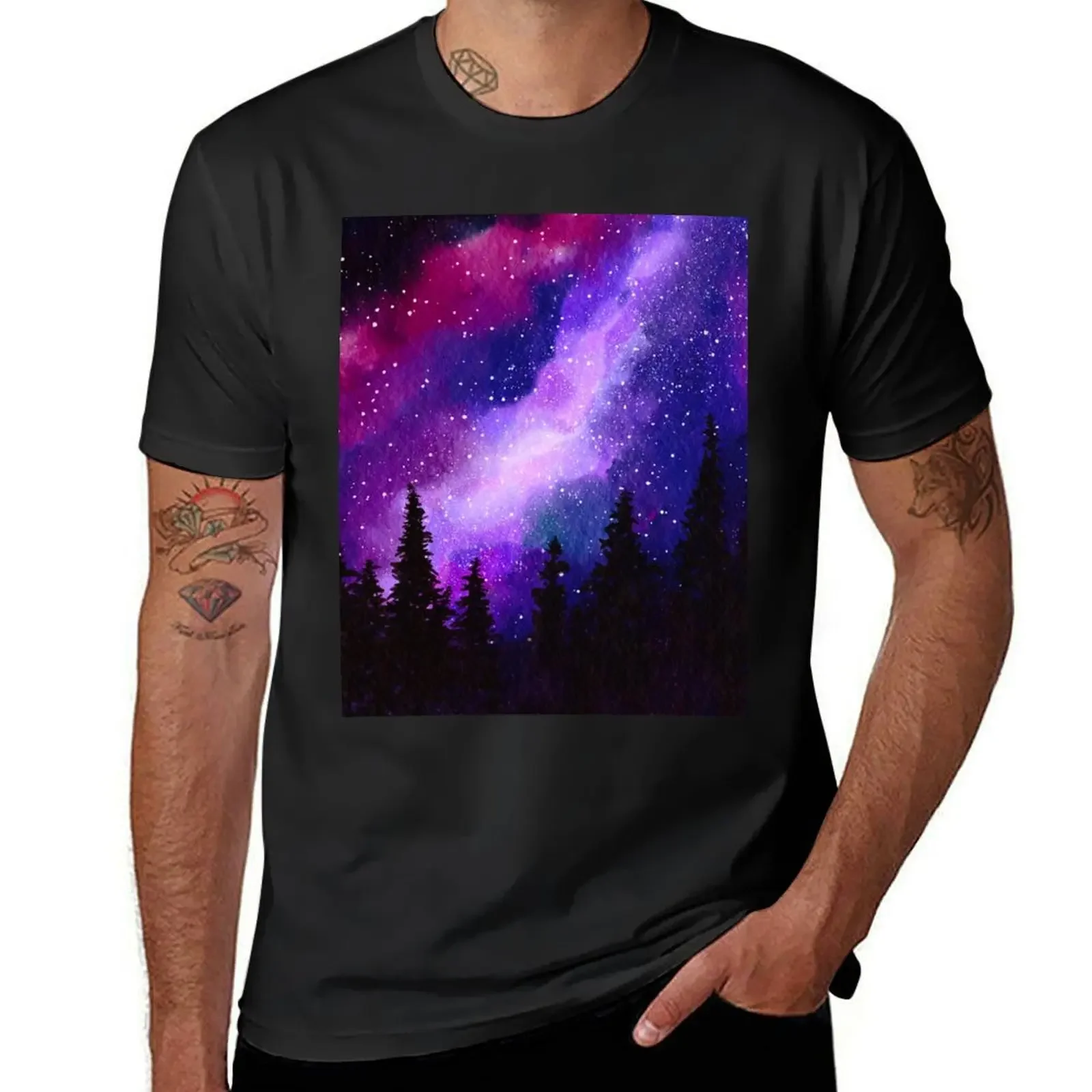 Milky Way Night T-Shirt graphic shirts anime stuff designer shirts baggy shirts mens graphic t-shirts anime