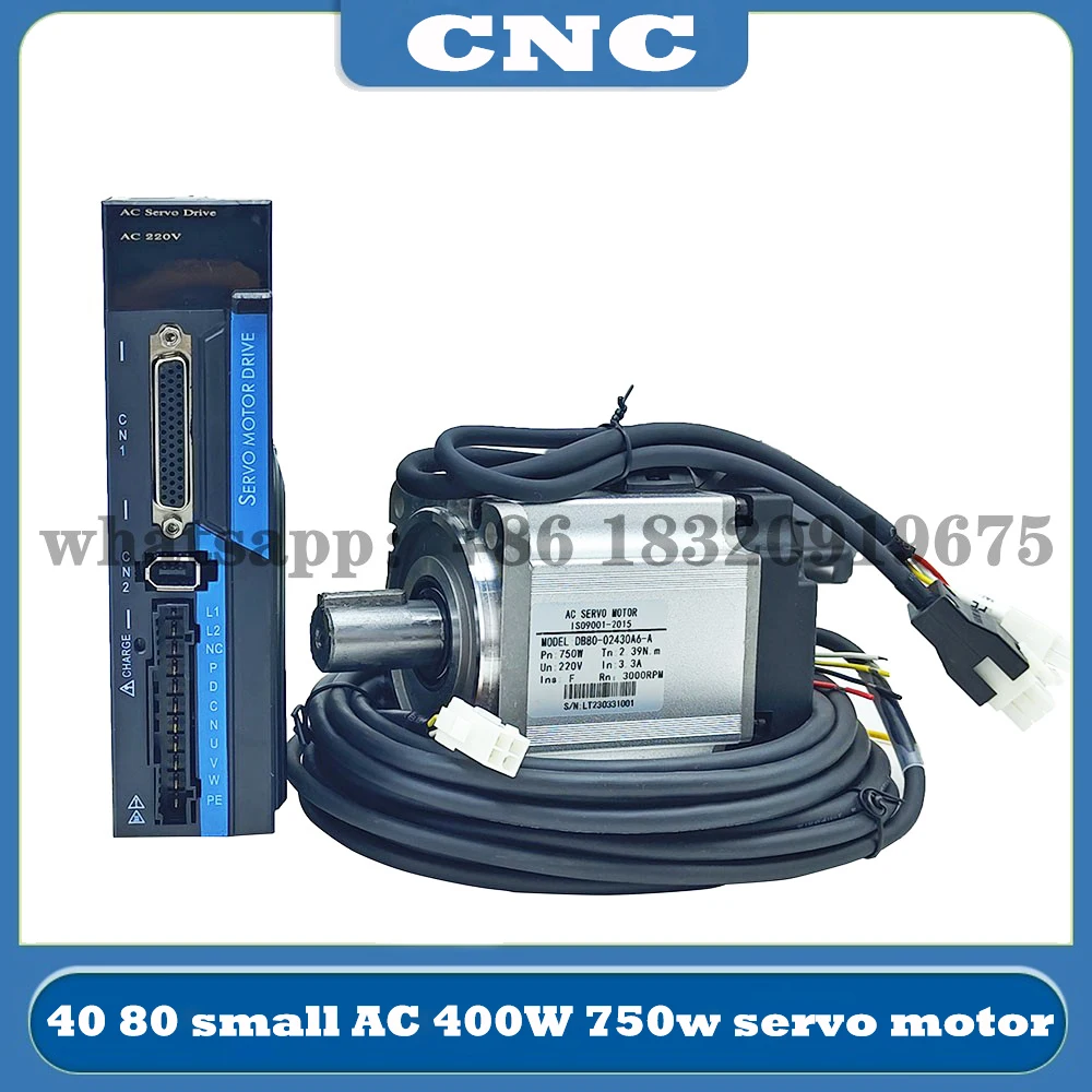 

Servo motor group 40/80 small AC 400W 750W CNC controller servo driver uses engraving and milling machine