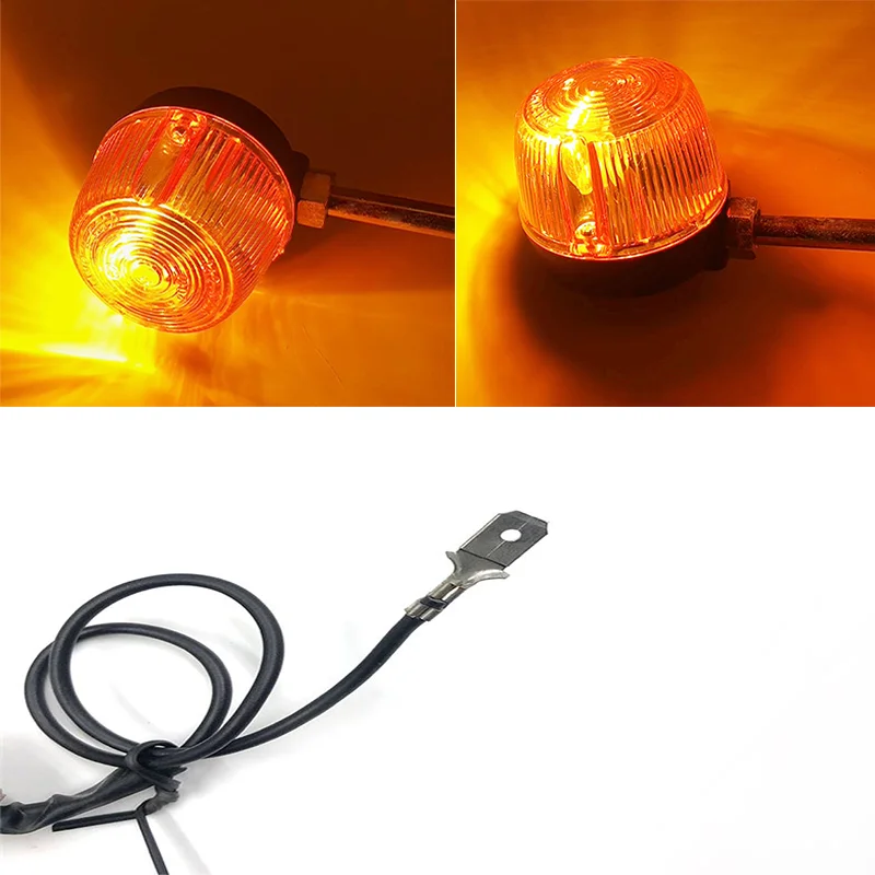 1 Pair Motorcycle Turn Signal Light for Eidgr 350 Turning Lights Modified Indicators Cafe Racer Flashers Blinkers Amber Lamp