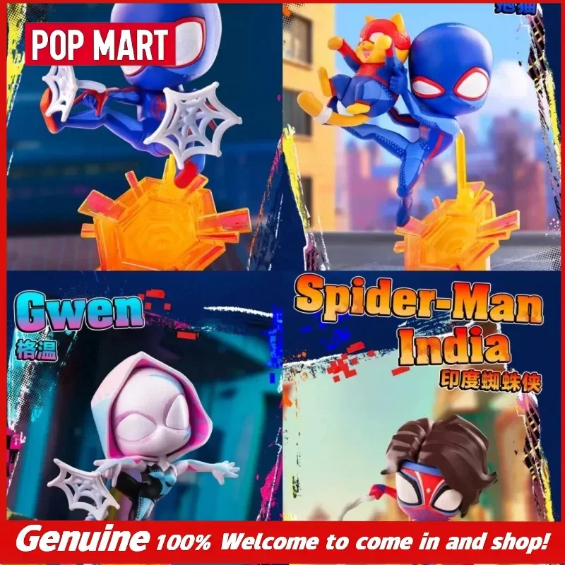 New Genuine Marvel Spider-Man: Across The Spider-Verse Series Popmart Figure Blind Box Trendy Desktop Decoration Gift Toy