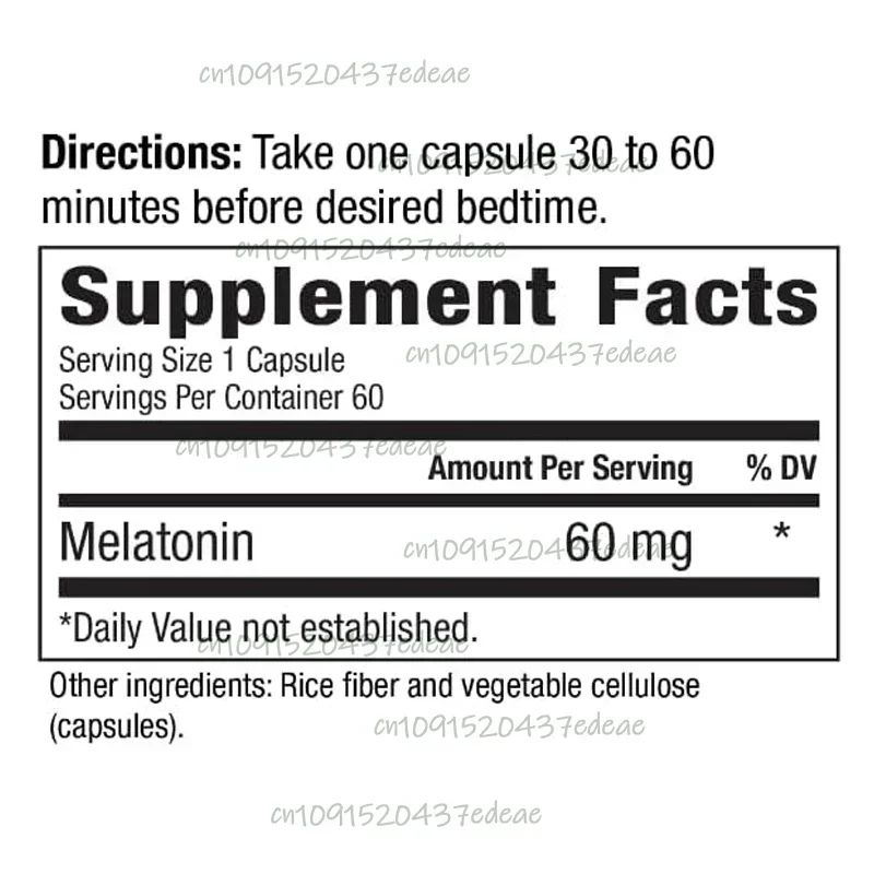 High Dose Melatonin 60mg Capsules - Sleep Aid - Image 3