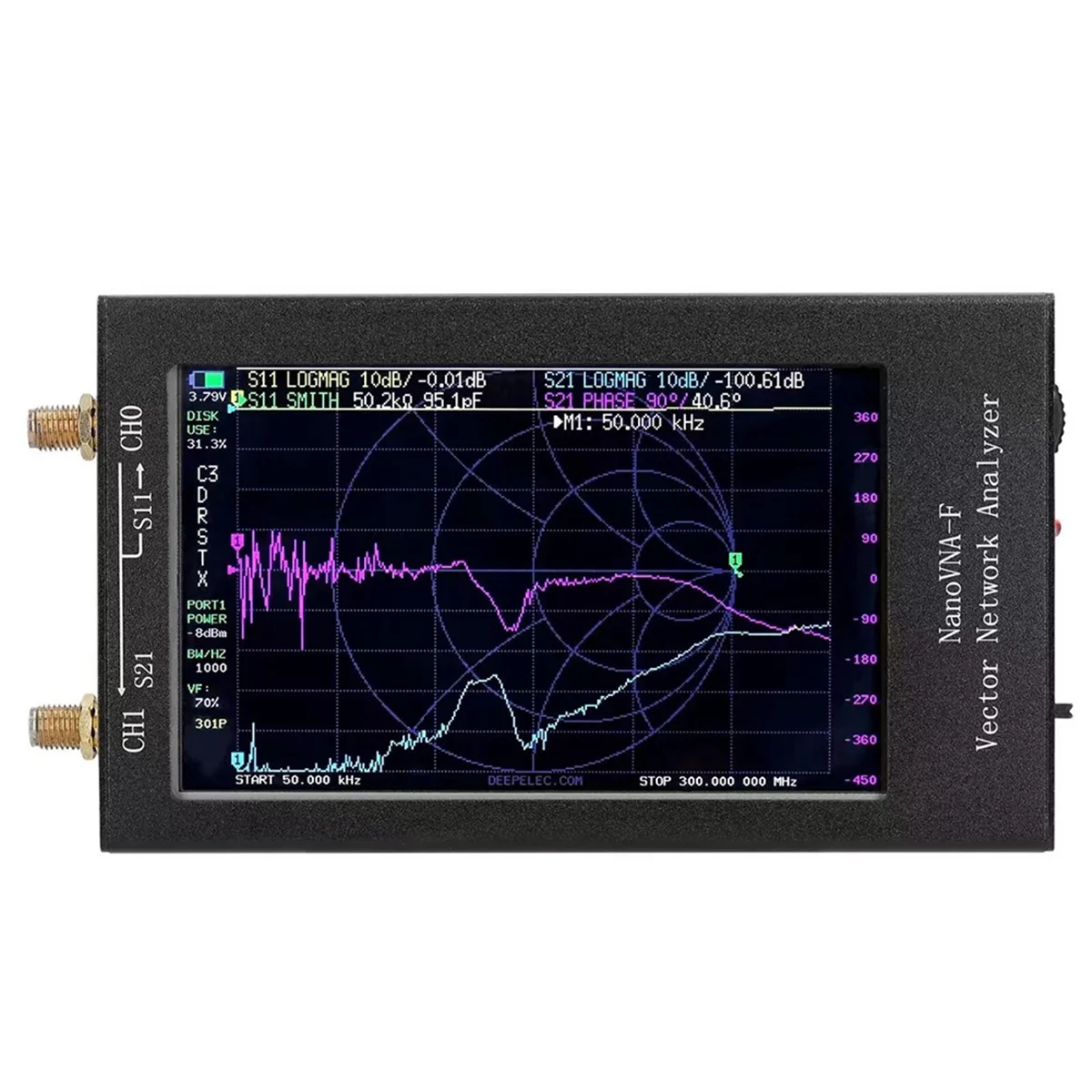 Tools 4.3inch Handheld NanoVNA-F UV Vector Network Antenna Analyzer SWR Meter NanoVNA VNA HF VHF UHF +4000MAh Battery