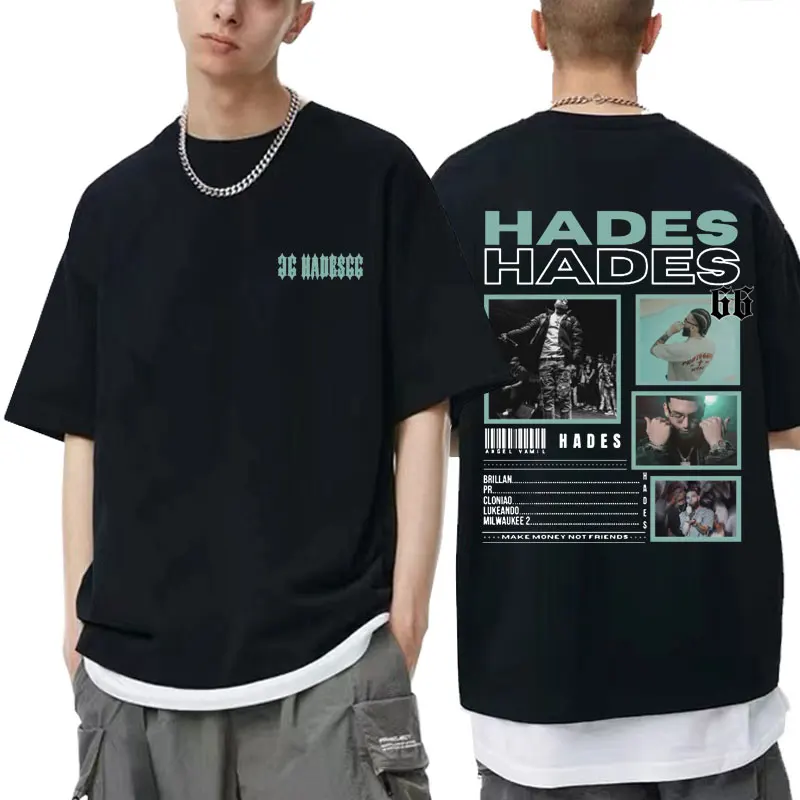 

Rapper Hades 66 Make Money Not Friends Graphic T-shirts Men Women Fashion Hip Hop Oversized T Shirts Men's Vintage Streetwear