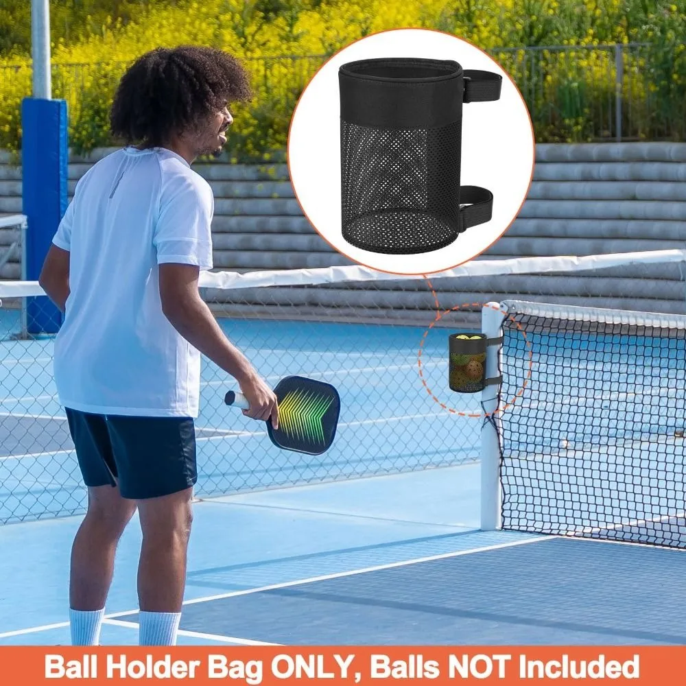

Hanging Pickleball Ball Holder Large Capacity Nylon Tennis Storage Bag Multi-purpose Tear-resistant Golf Ball Organizer
