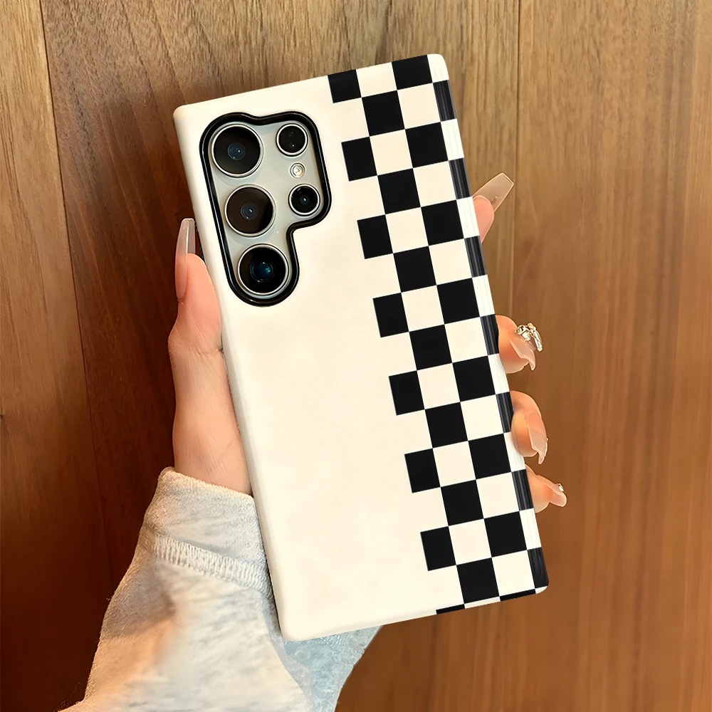 Czarne białe etui w kratkę na – Phone Cases Galaxy S26 recenzja i cena